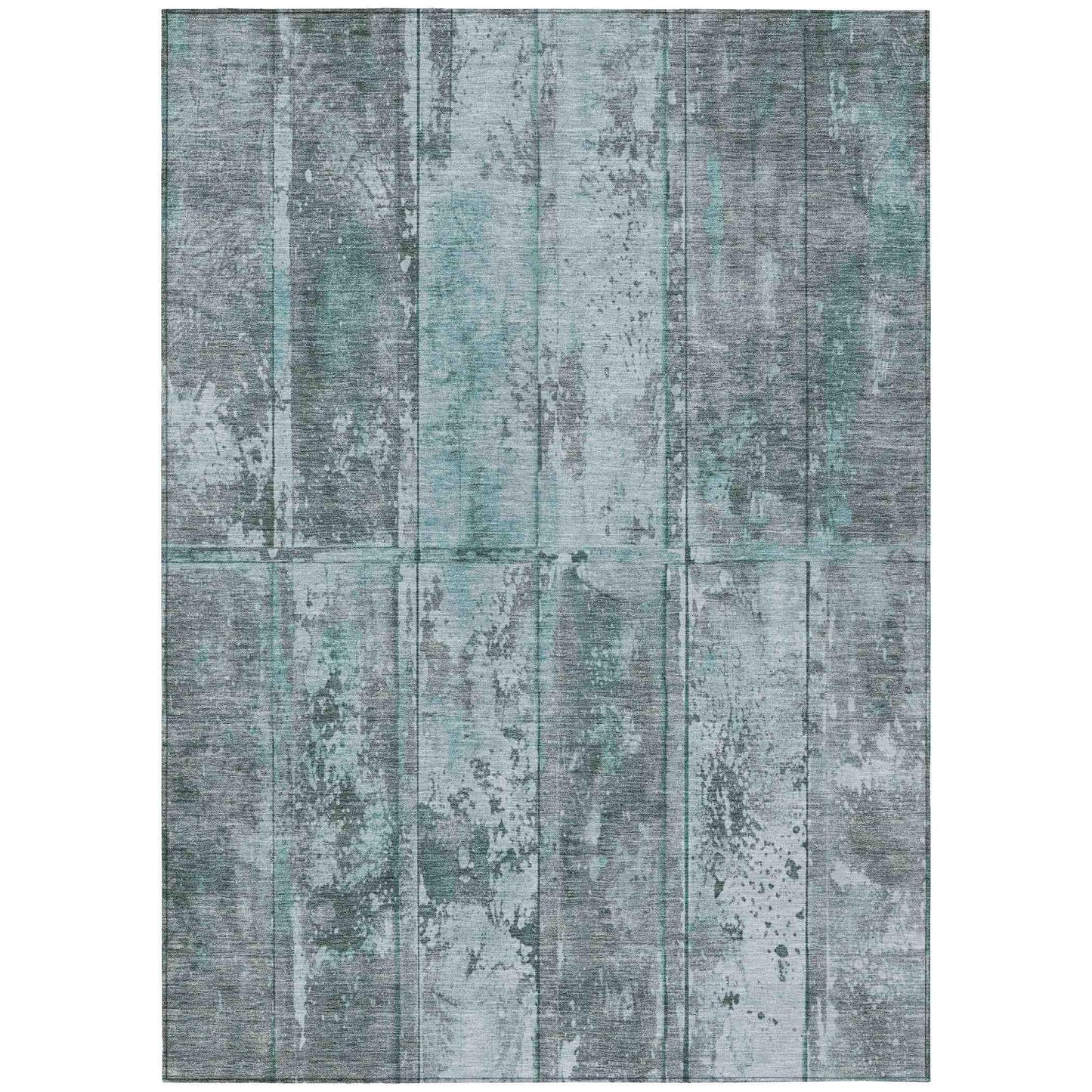 Galara Teal Washable Indoor-Outdoor Rug