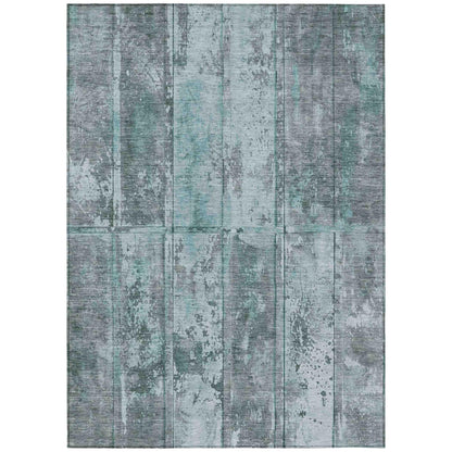 Galara Teal Washable Indoor-Outdoor Rug