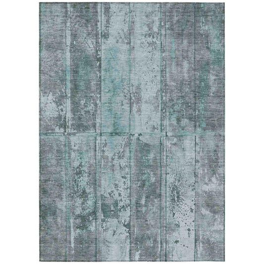 Galara Teal Washable Indoor-Outdoor Rug