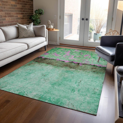 Galaris Green Washable Indoor-Outdoor Rug