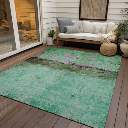 Galaris Green Washable Indoor-Outdoor Rug