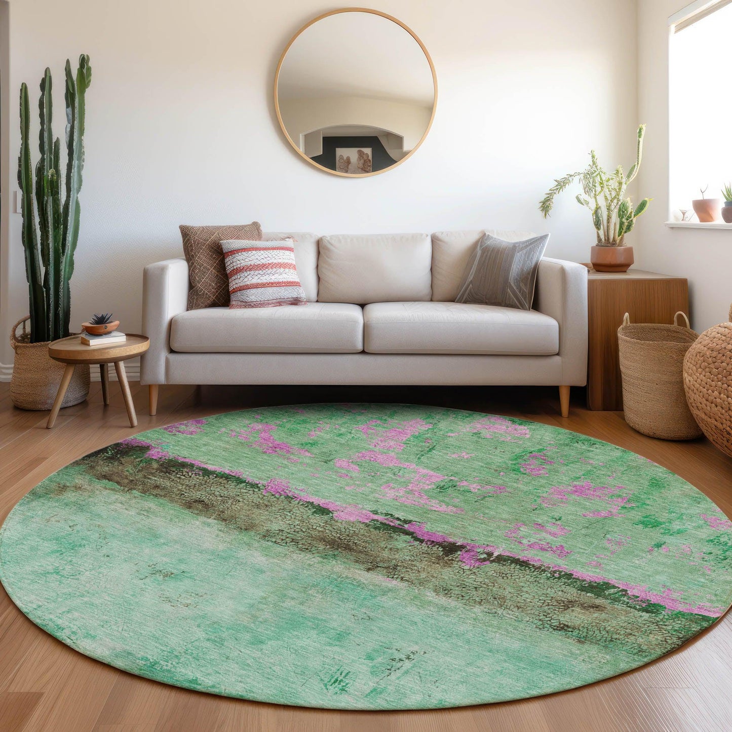 Galaris Green Washable Indoor-Outdoor Rug