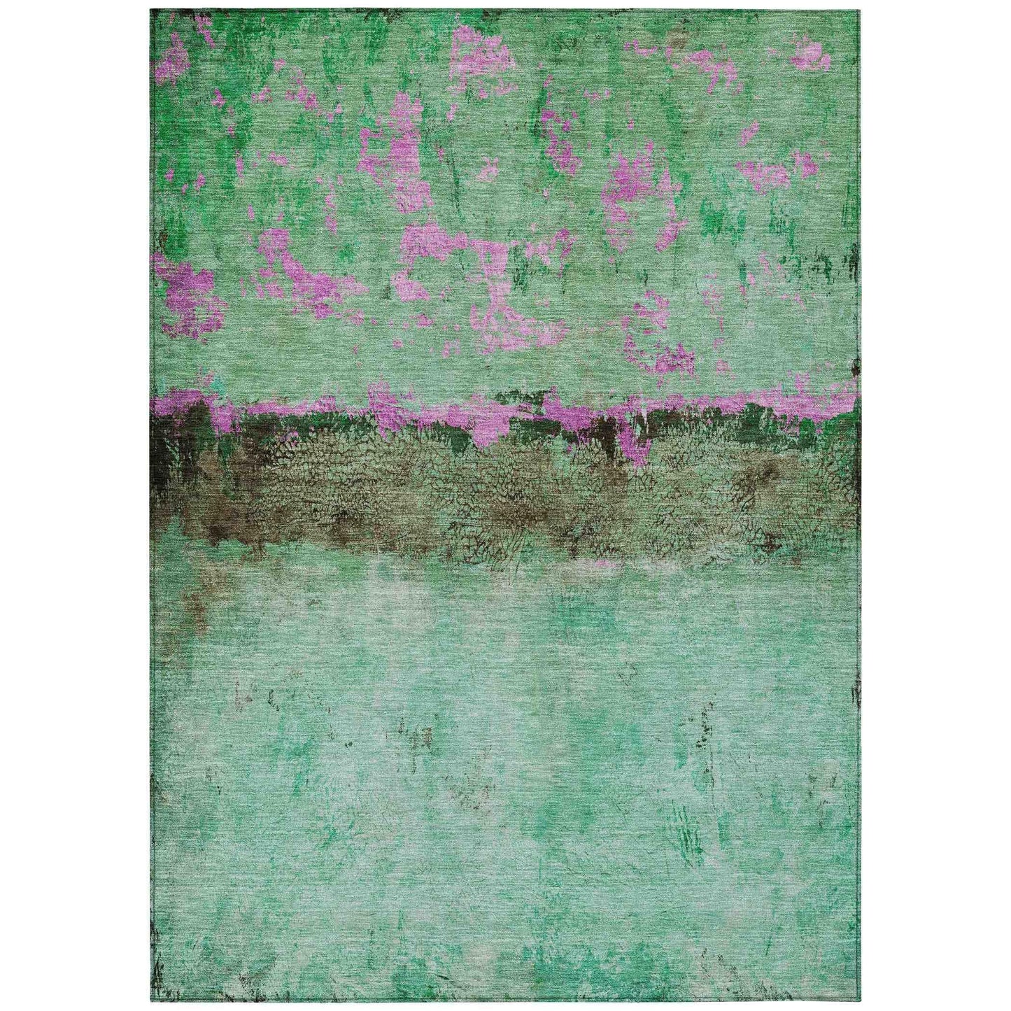 Galaris Green Washable Indoor-Outdoor Rug