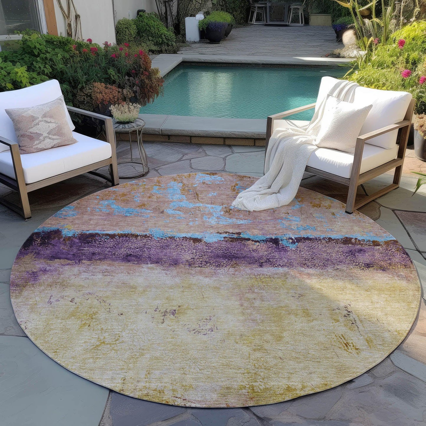 Galaris Orange Washable Indoor-Outdoor Rug