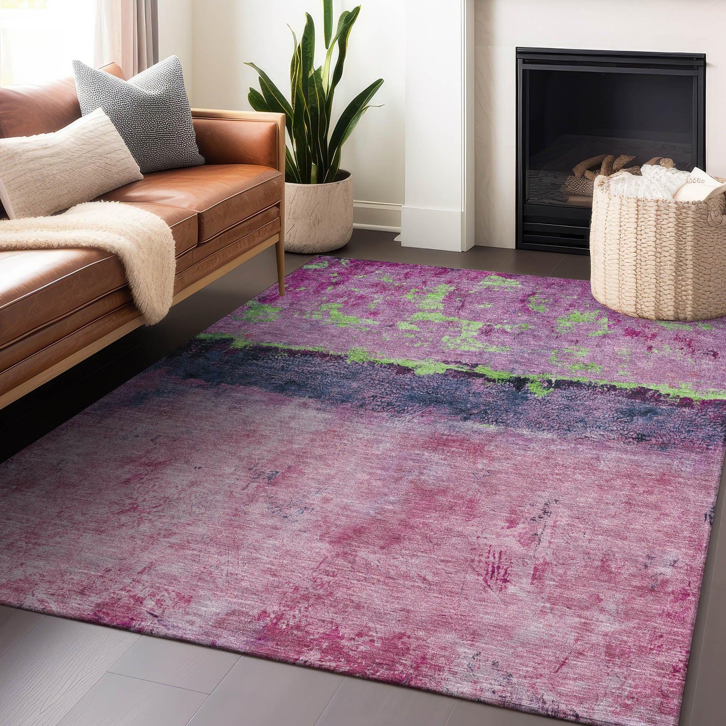 Galaris Pink Washable Indoor-Outdoor Rug