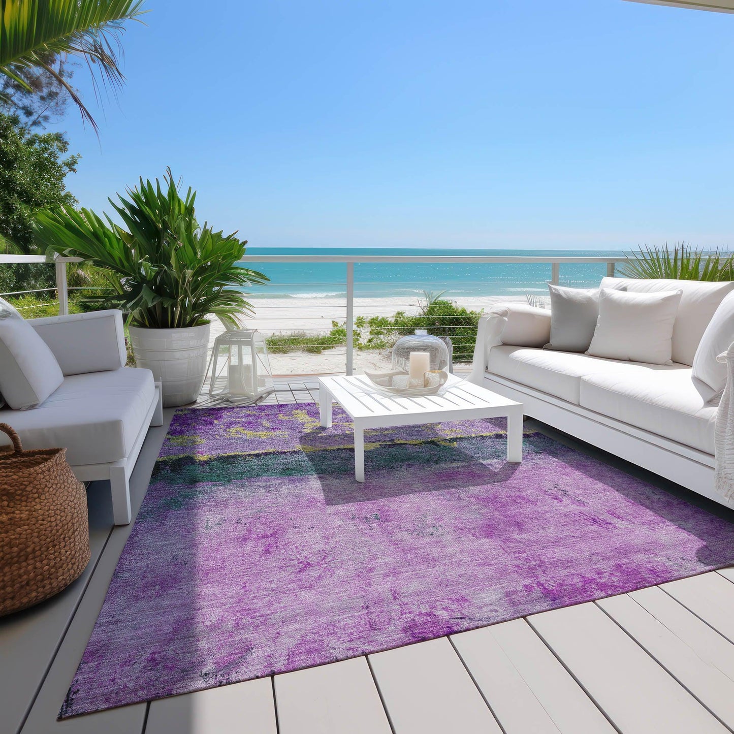 Galaris Plum Washable Indoor-Outdoor Rug