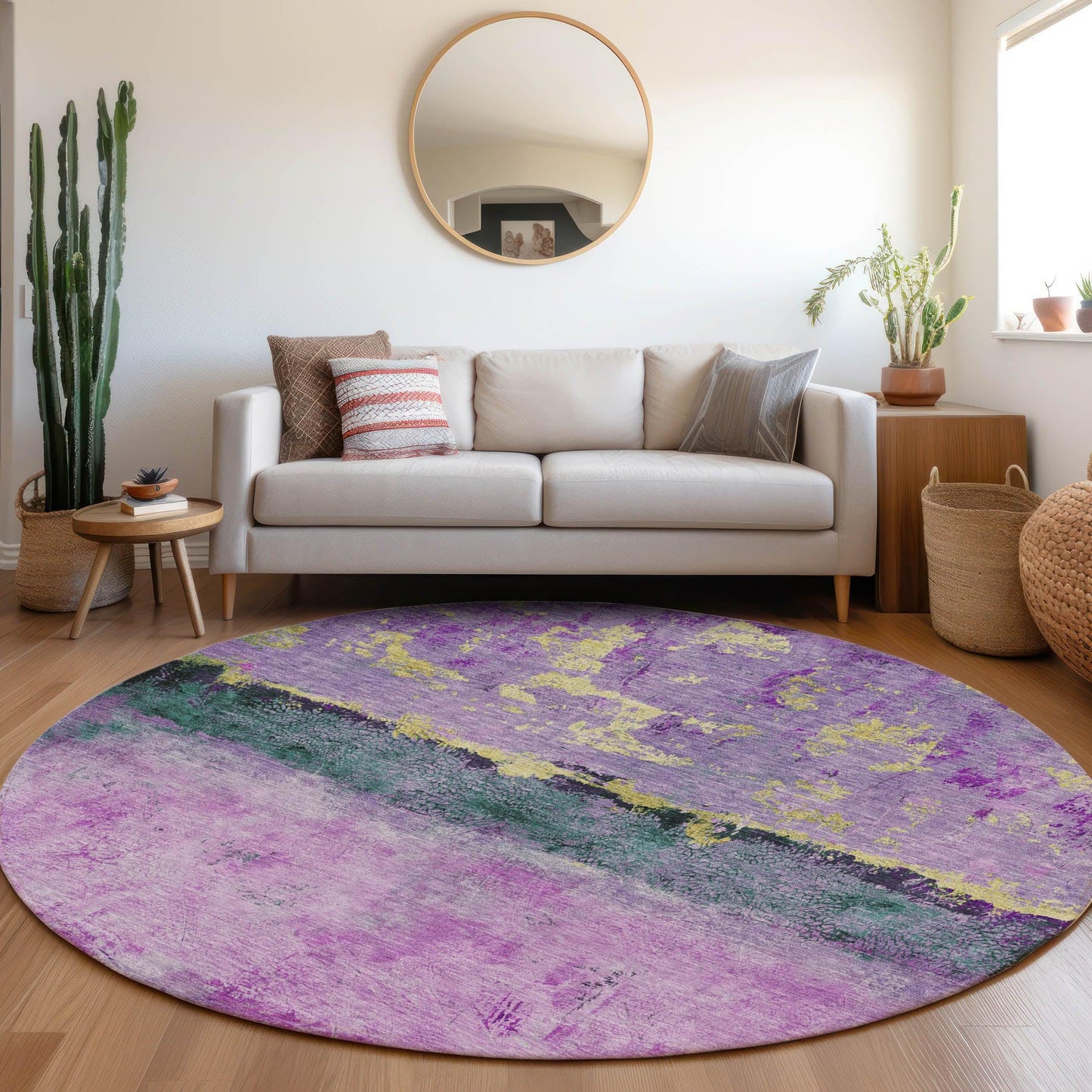 Galaris Plum Washable Indoor-Outdoor Rug