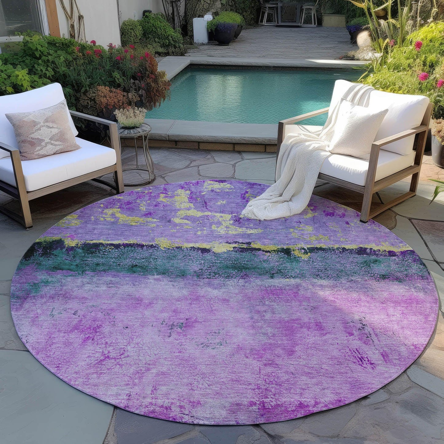 Galaris Plum Washable Indoor-Outdoor Rug
