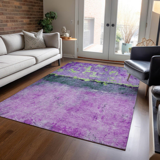 Galaris Purple Washable Indoor-Outdoor Rug