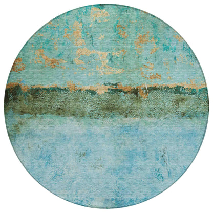Galaris Teal Washable Indoor-Outdoor Rug