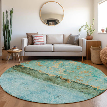 Galaris Teal Washable Indoor-Outdoor Rug