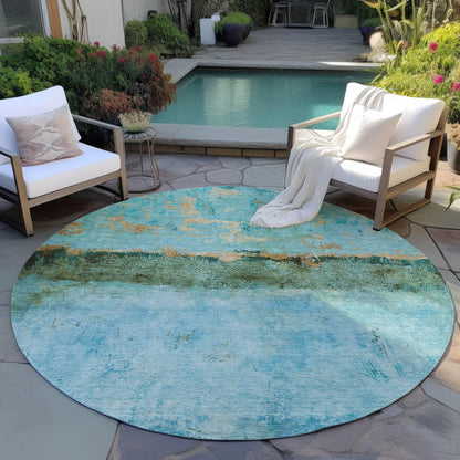 Galaris Teal Washable Indoor-Outdoor Rug