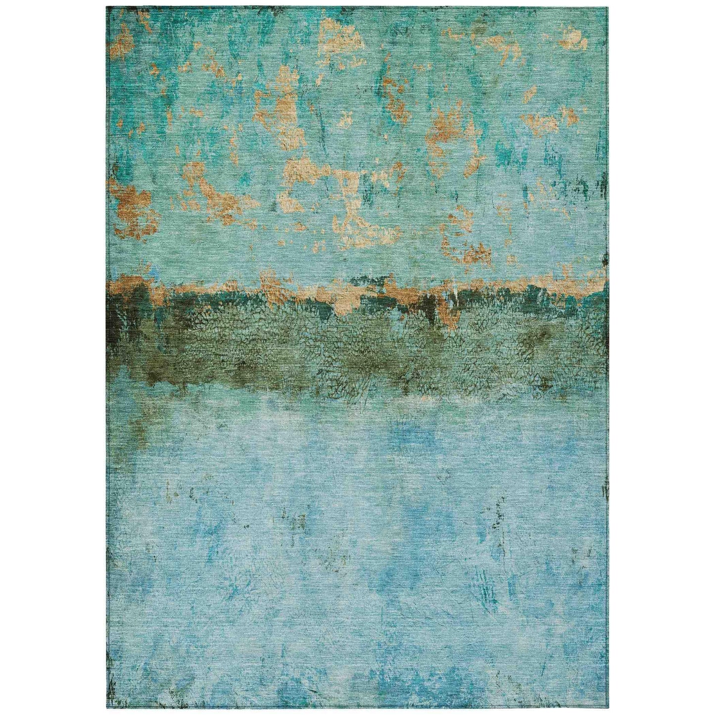 Galaris Teal Washable Indoor-Outdoor Rug