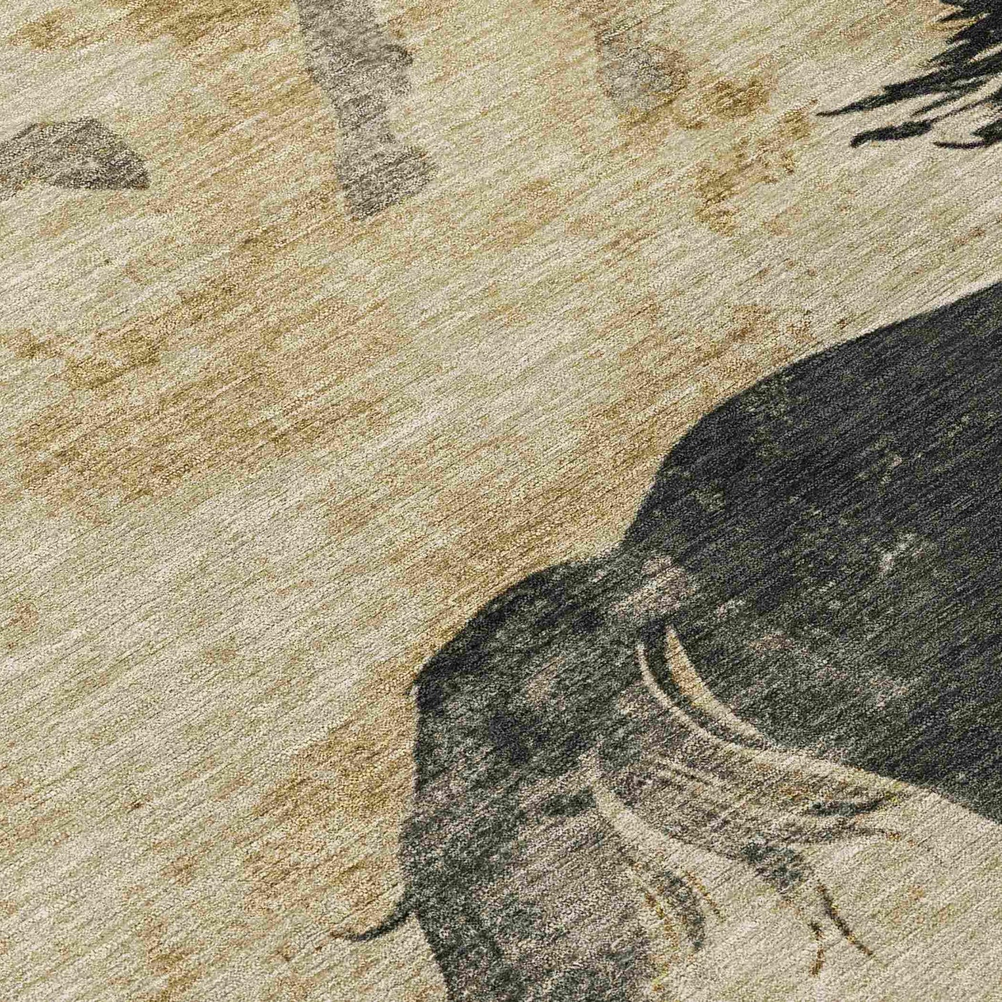 Galas Brown Washable Indoor-Outdoor Rug