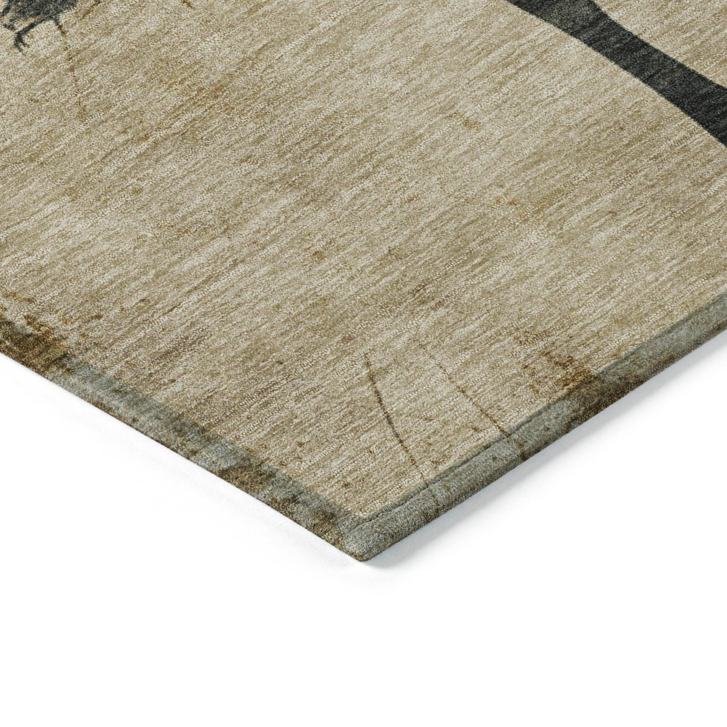 Galas Brown Washable Indoor-Outdoor Rug