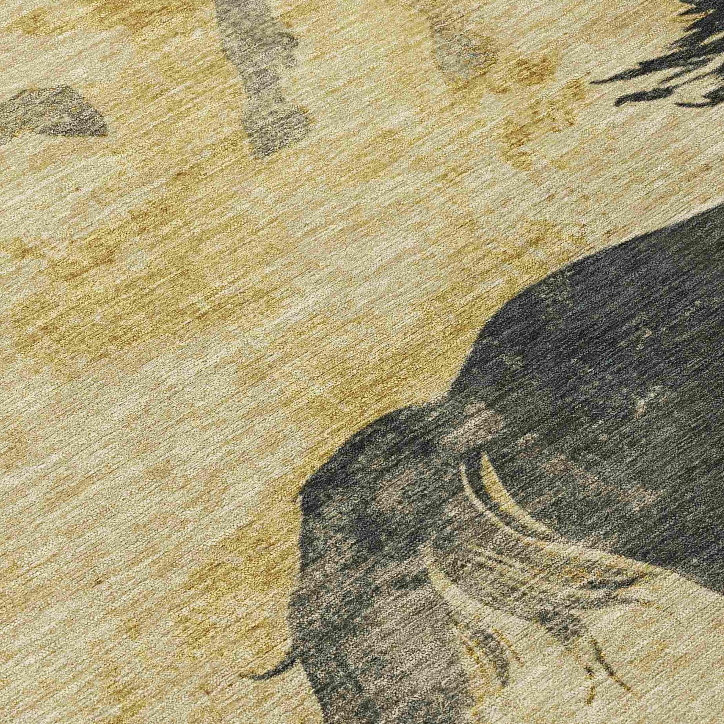 Galas Gold Washable Indoor-Outdoor Rug