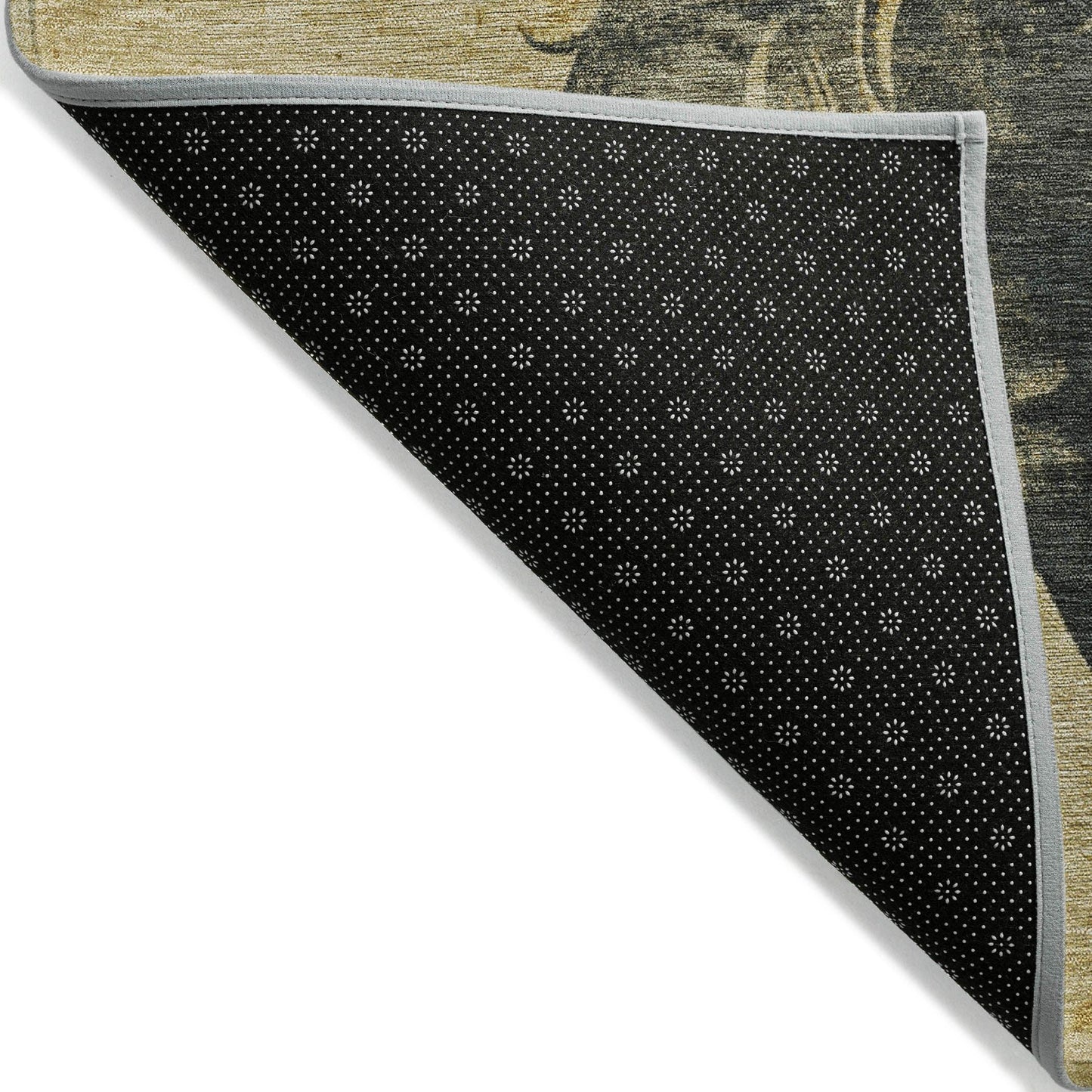 Galas Gold Washable Indoor-Outdoor Rug