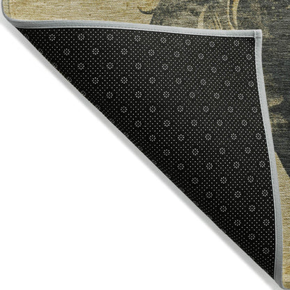 Galas Gold Washable Indoor-Outdoor Rug