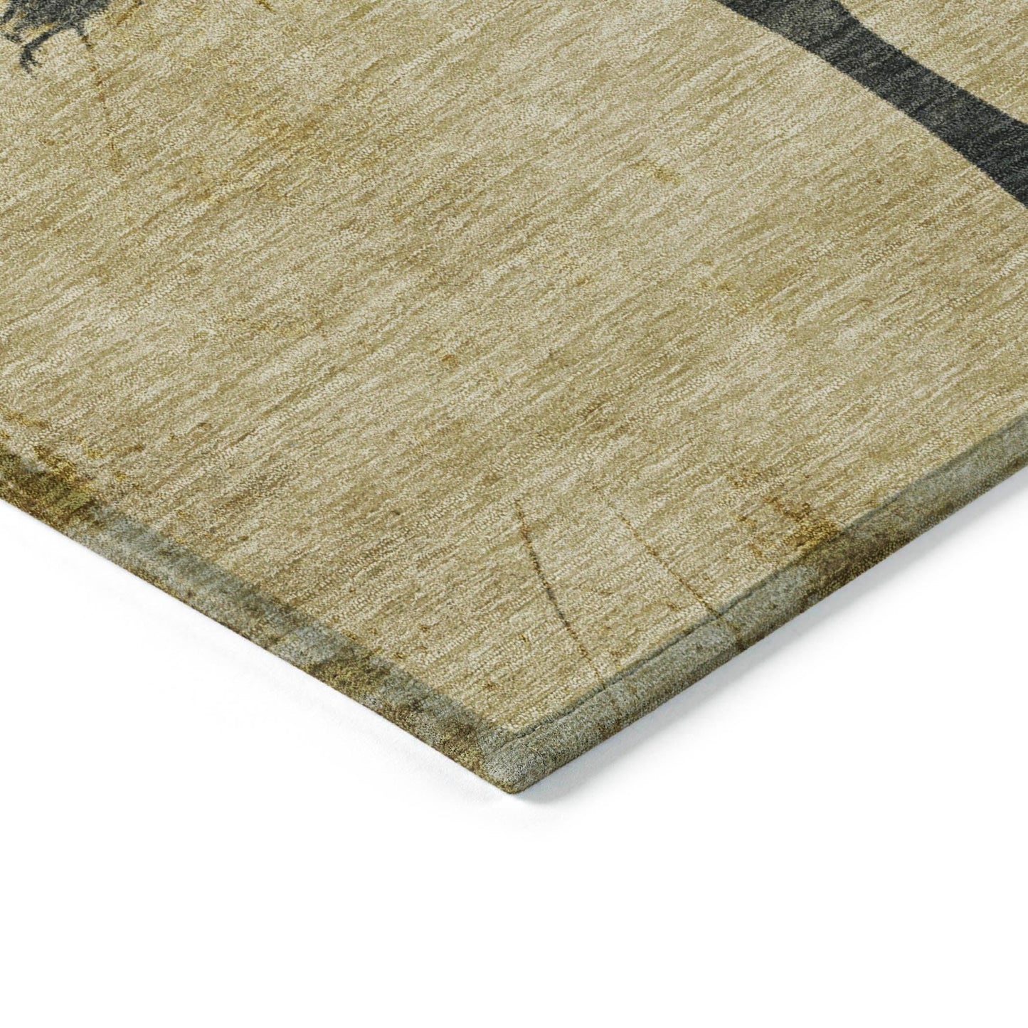 Galas Gold Washable Indoor-Outdoor Rug