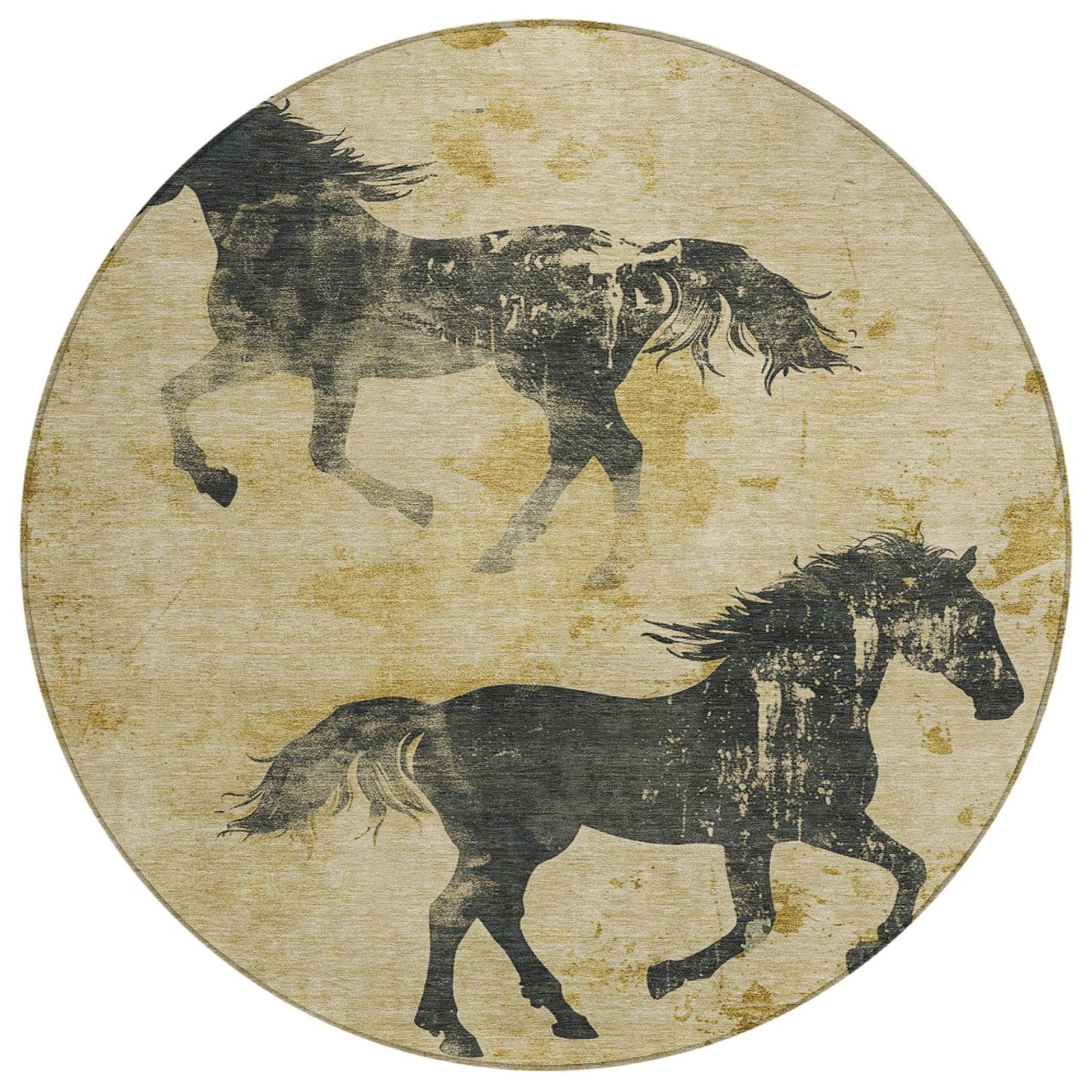 Galas Gold Washable Indoor-Outdoor Rug