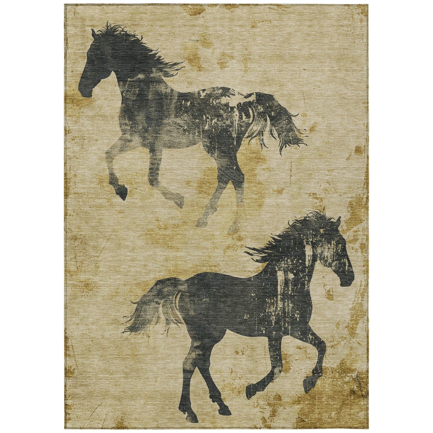 Galas Gold Washable Indoor-Outdoor Rug