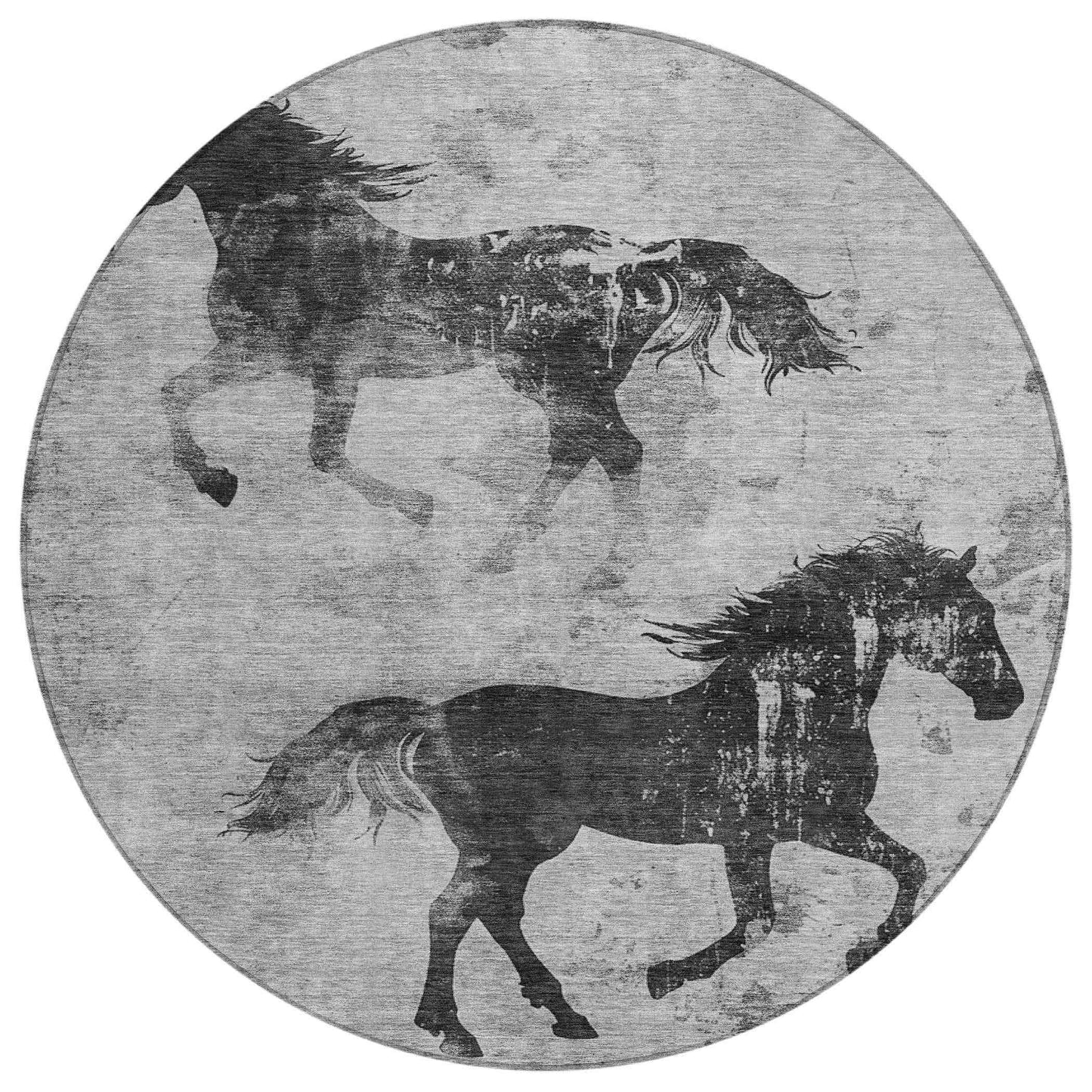 Galas Gray Washable Indoor-Outdoor Rug