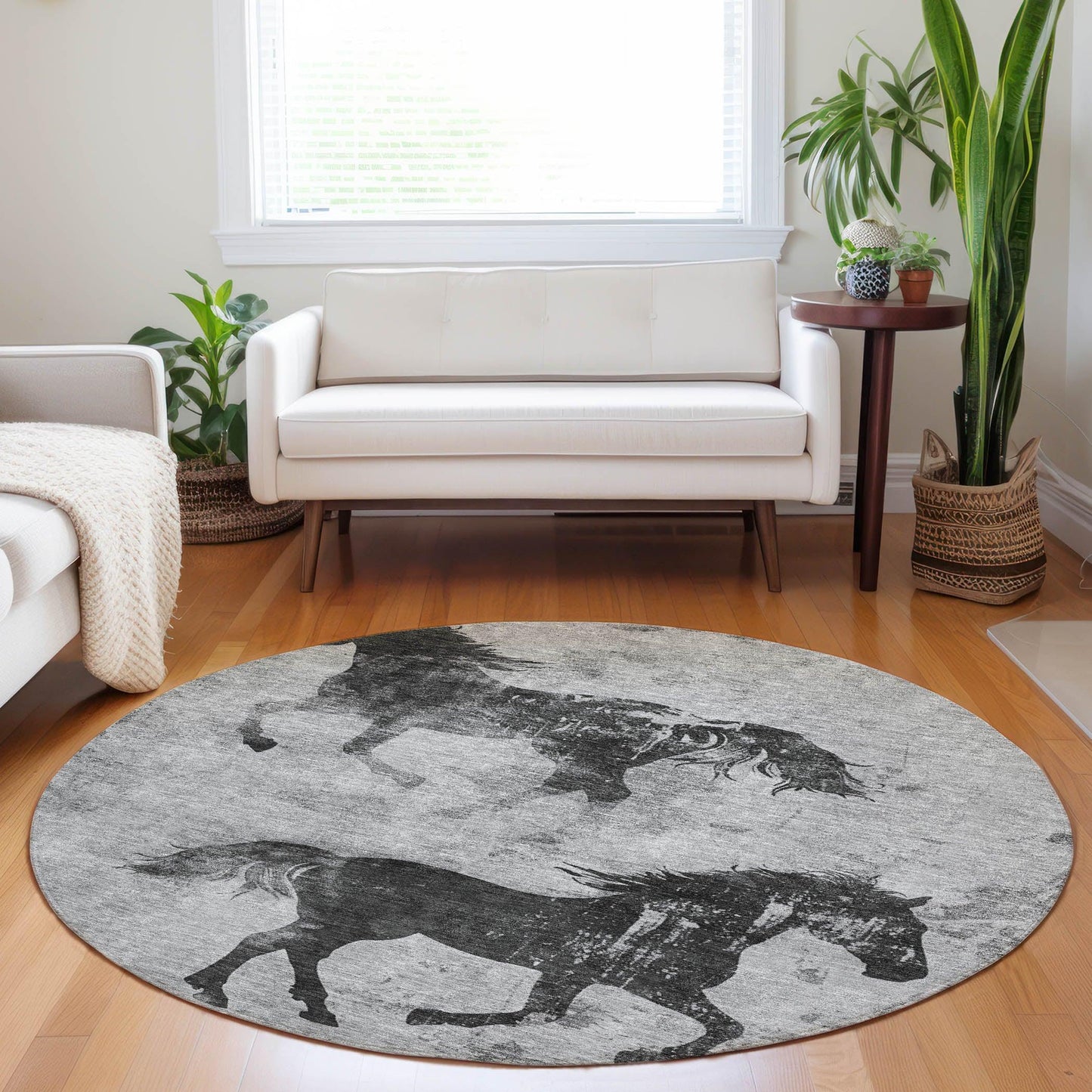 Galas Gray Washable Indoor-Outdoor Rug
