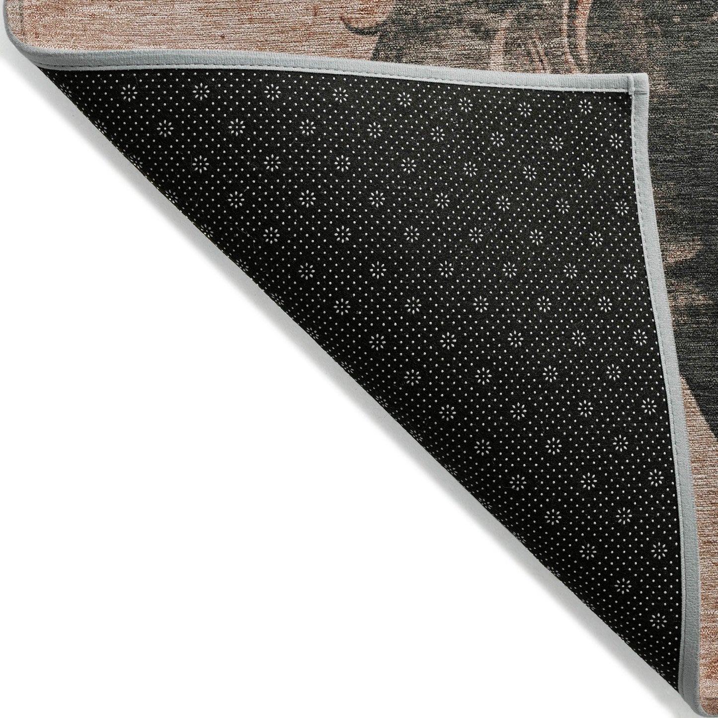 Galas Orange Washable Indoor-Outdoor Rug