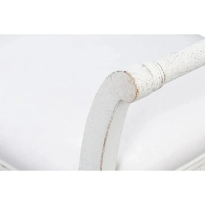 Gale Bungalow Acacia Wood White Bench - LOOMLAN - Bedroom Benches