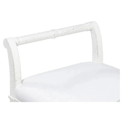 Gale Bungalow Acacia Wood White Bench - LOOMLAN - Bedroom Benches
