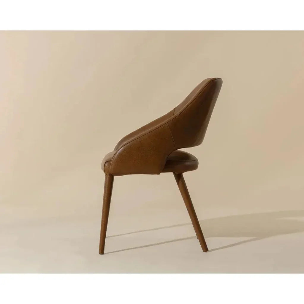 Galen Leather Armless Dining Chair - LOOMLAN - SUNPAN - Dining Chairs