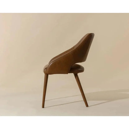 Galen Leather Armless Dining Chair - LOOMLAN - SUNPAN - Dining Chairs