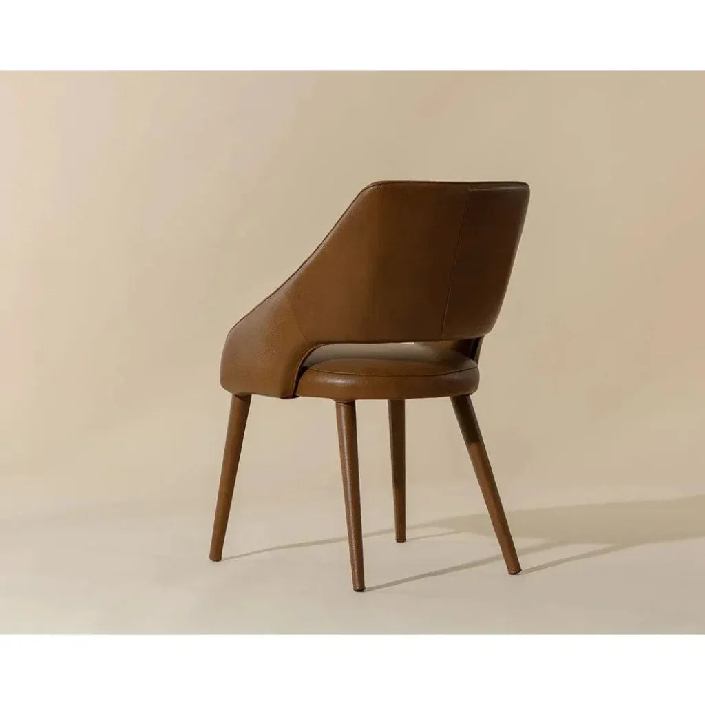 Galen Leather Armless Dining Chair - LOOMLAN - SUNPAN - Dining Chairs