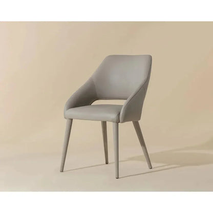 Galen Leather Armless Dining Chair - LOOMLAN - SUNPAN - Dining Chairs
