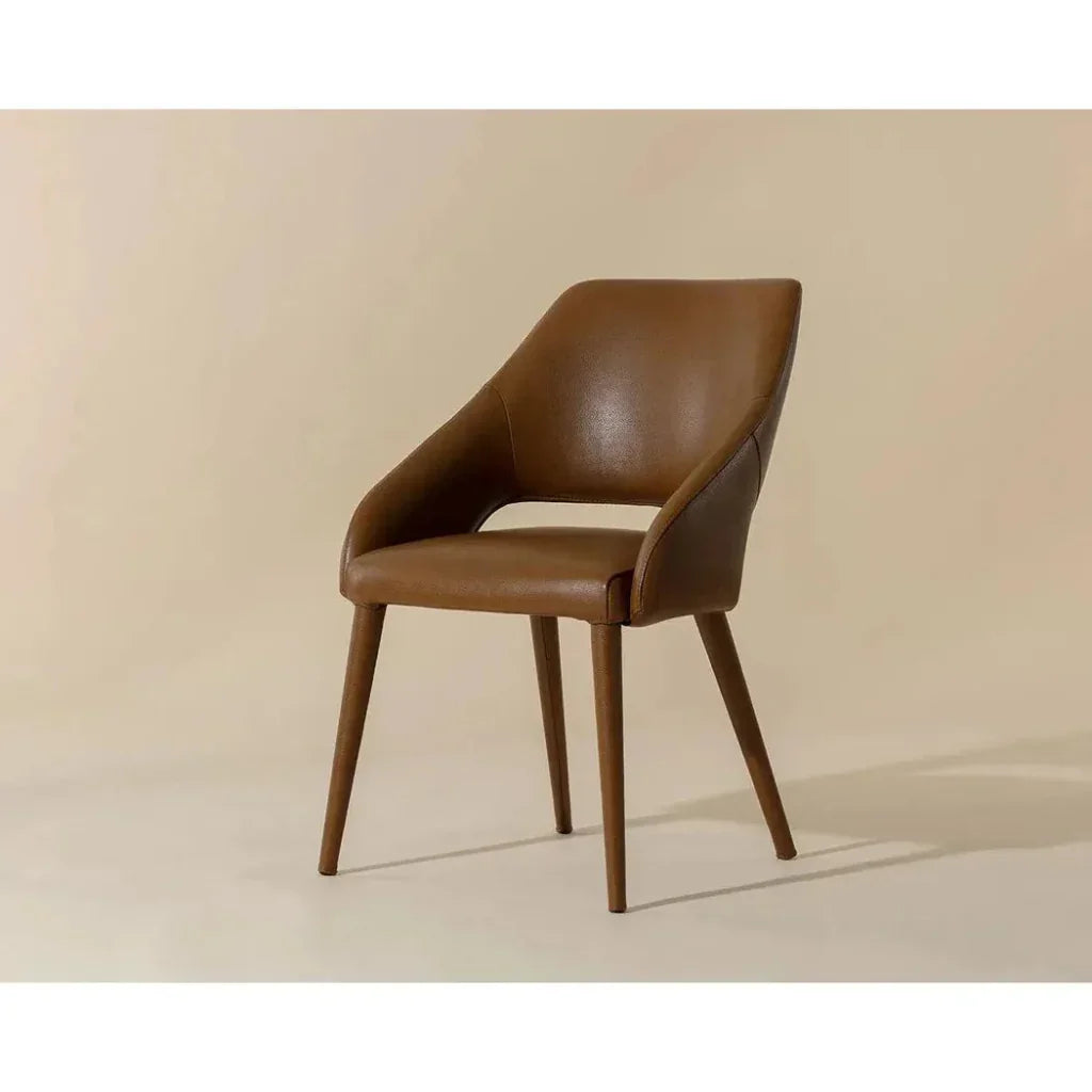Galen Leather Armless Dining Chair - LOOMLAN - SUNPAN - Dining Chairs
