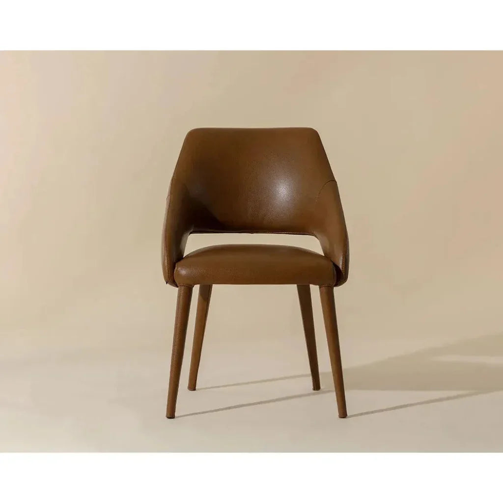 Galen Leather Armless Dining Chair - LOOMLAN - SUNPAN - Dining Chairs