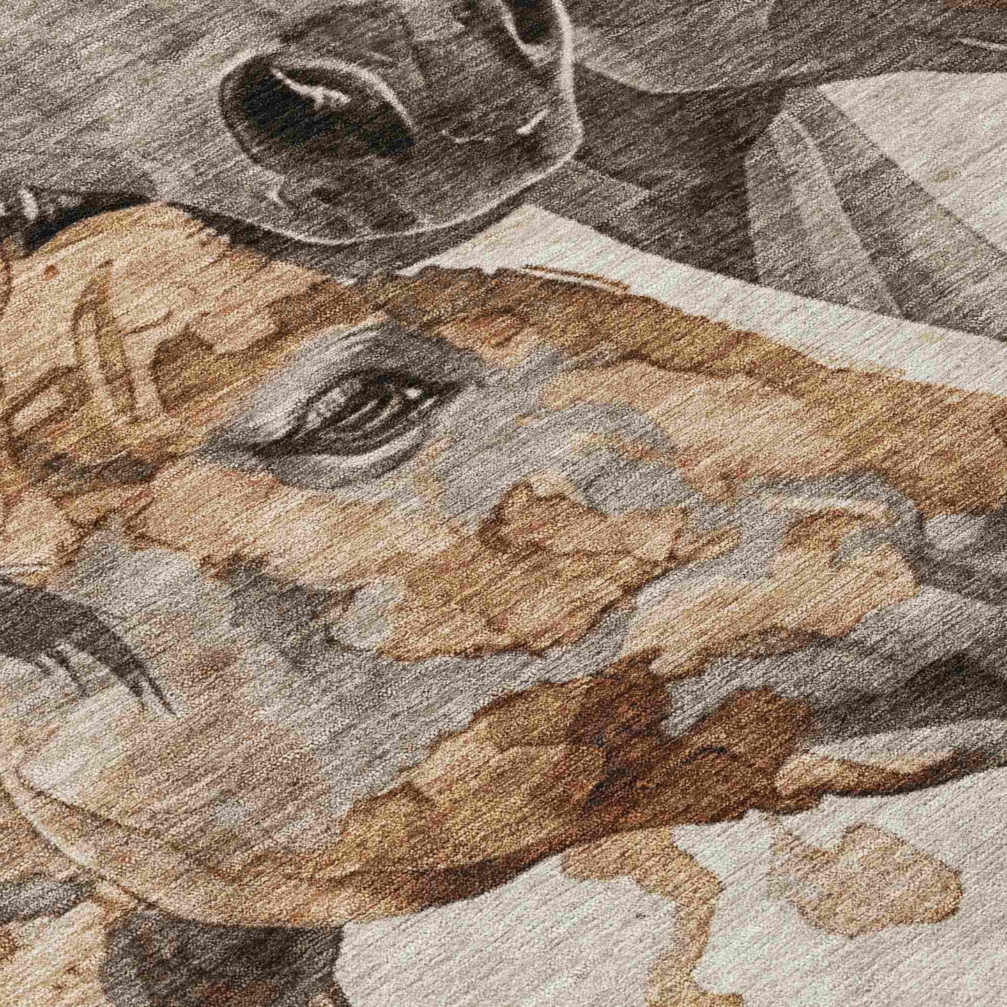 Galion Brown Washable Indoor-Outdoor Rug