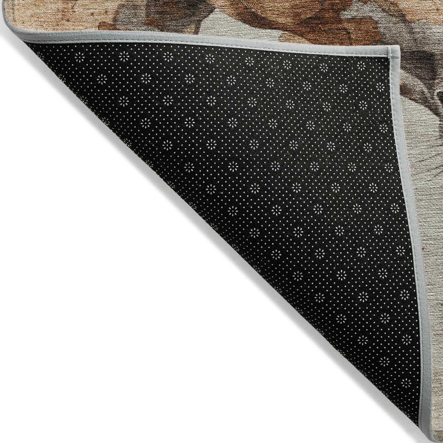 Galion Brown Washable Indoor-Outdoor Rug