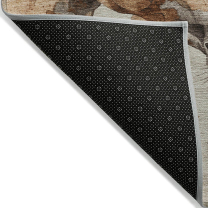 Galion Brown Washable Indoor-Outdoor Rug