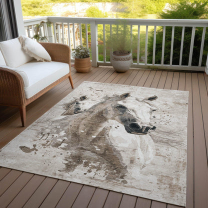 Galira Ivory Washable Indoor-Outdoor Rug