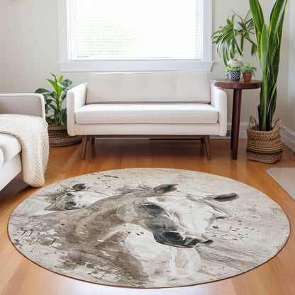 Galira Ivory Washable Indoor-Outdoor Rug