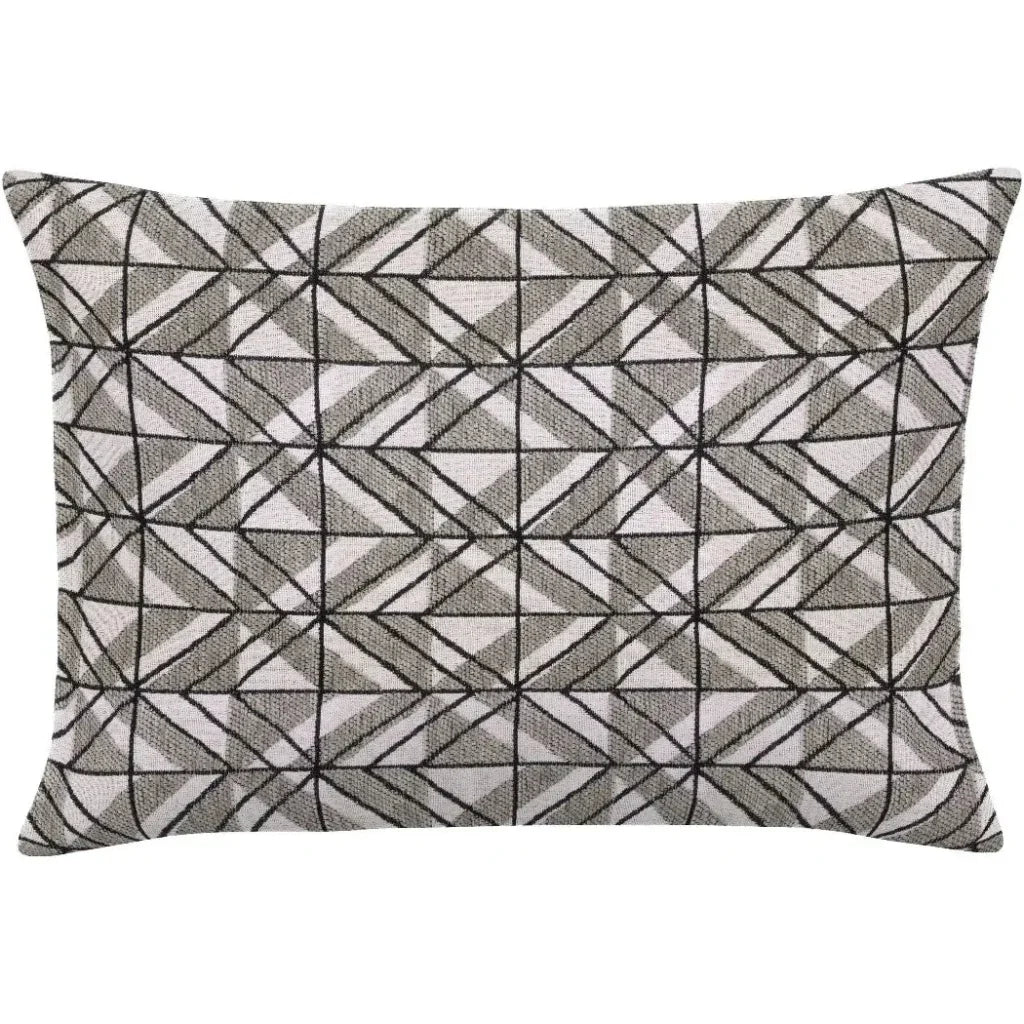Galit Slate Handmade Outdoor Pillow-Outdoor Pillows-Earnest Collection-20"x13" Lumbar-LOOMLAN