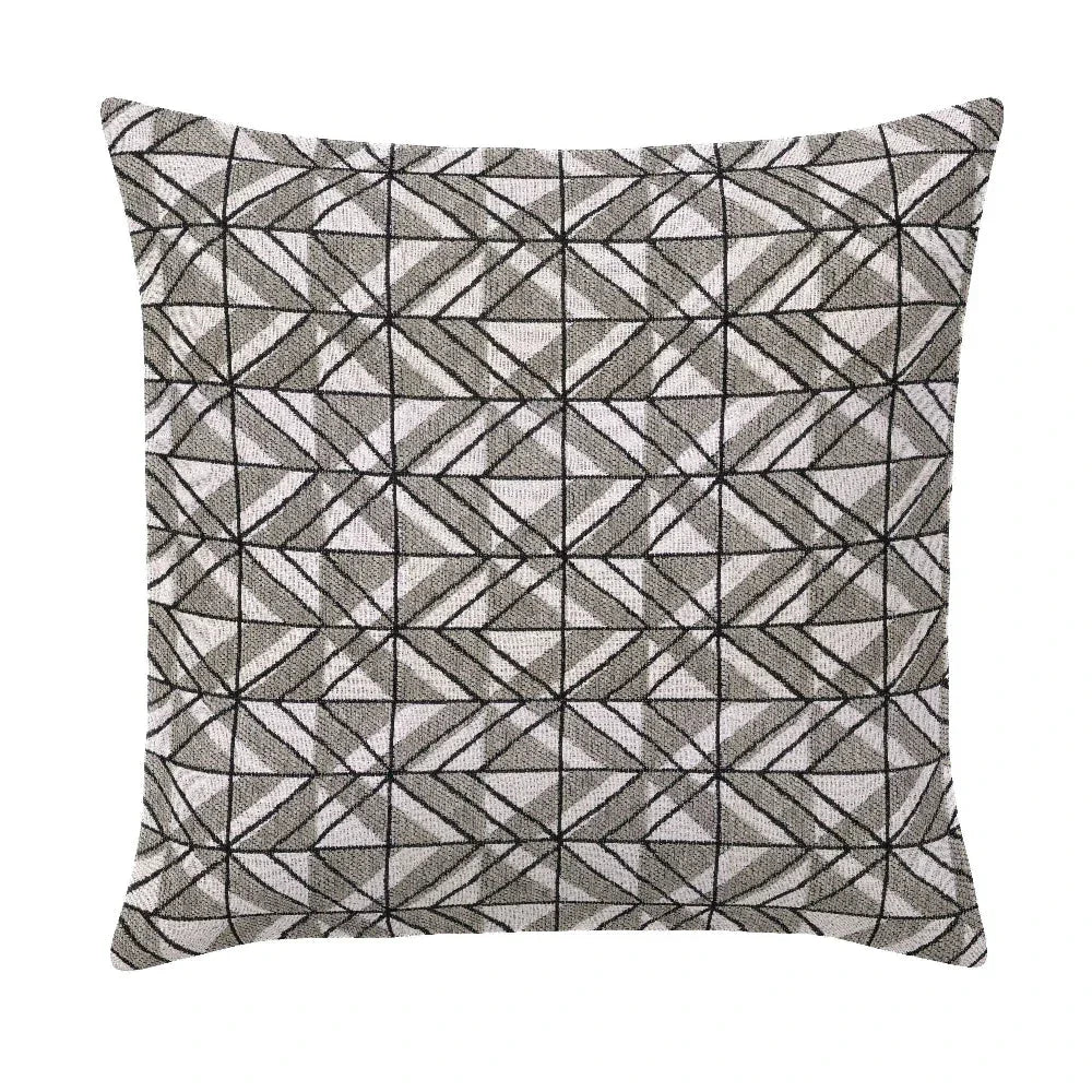 Galit Slate Handmade Outdoor Pillow-Outdoor Pillows-Earnest Collection-20" Square-LOOMLAN