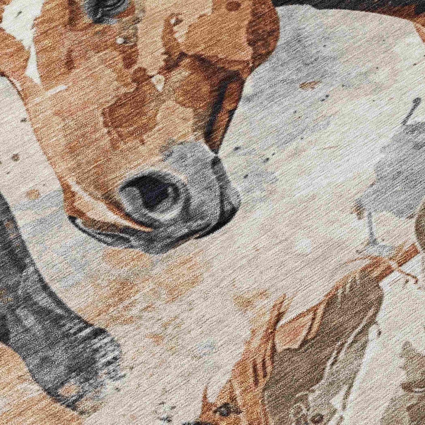 Galius Brown Washable Indoor-Outdoor Rug