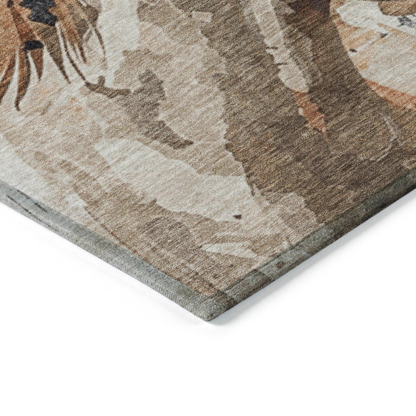 Galius Brown Washable Indoor-Outdoor Rug