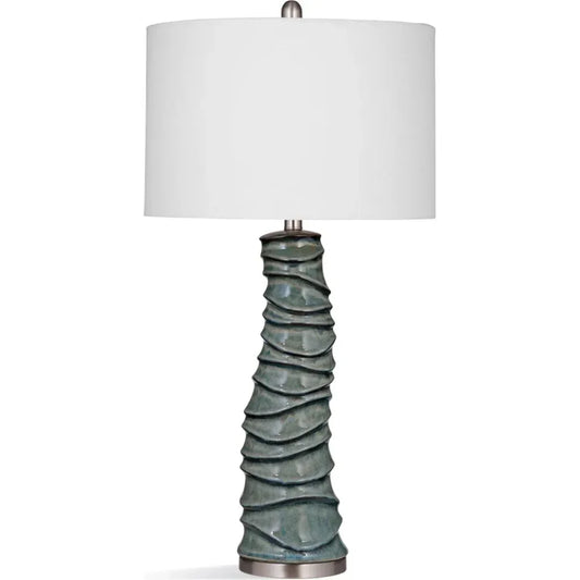 Gallie Ceramic Grey Table Lamp - LOOMLAN - Bassett Mirror - Table Lamps
