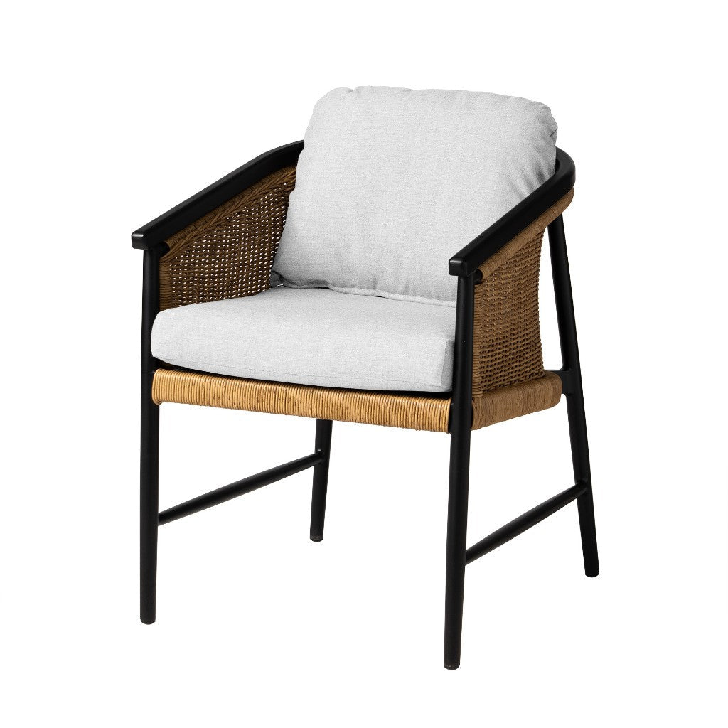 Galloway Aluminum Outdoor Dining Armchair-Outdoor Dining Chairs-Lloyd Flanders-LOOMLAN