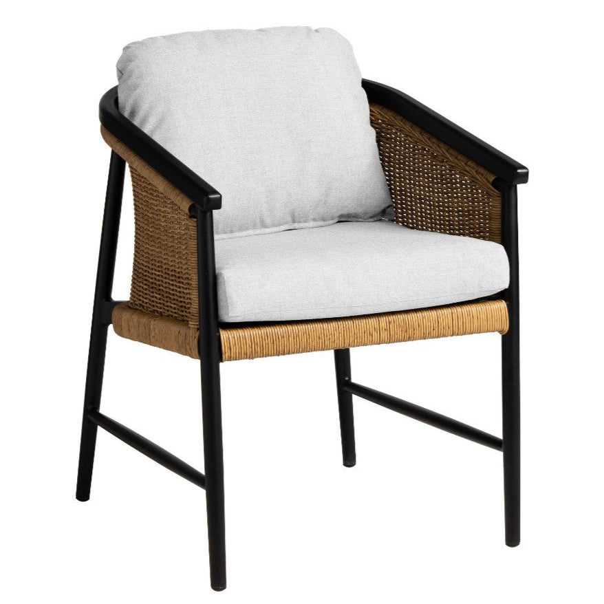 Galloway Aluminum Outdoor Dining Armchair-Outdoor Dining Chairs-Lloyd Flanders-LOOMLAN