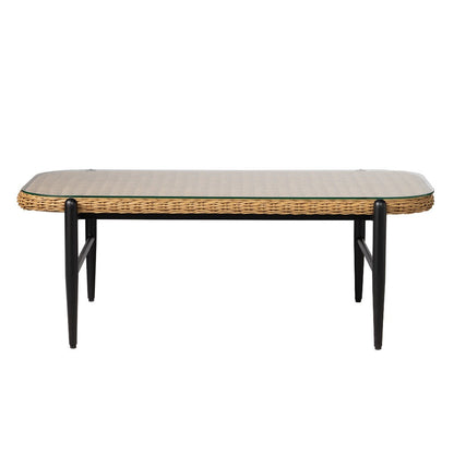 Galloway Rectangular Outdoor Cocktail Table-Outdoor Coffee Tables-Lloyd Flanders-LOOMLAN