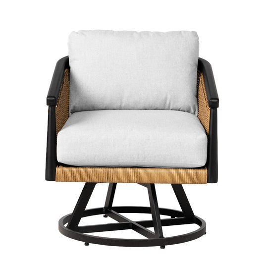 Galloway Swivel Outdoor Lounge Chair-Outdoor Lounge Chairs-Lloyd Flanders-LOOMLAN